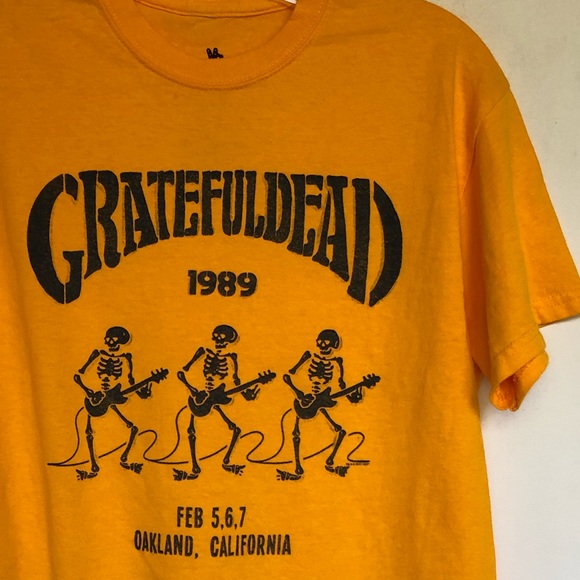 Grateful Dead Dancing Skeleton Guitar Crop Tee - Picture 2 of 3
